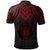 Niue Polo Shirt Polynesian Armor Style Red - Polynesian Pride