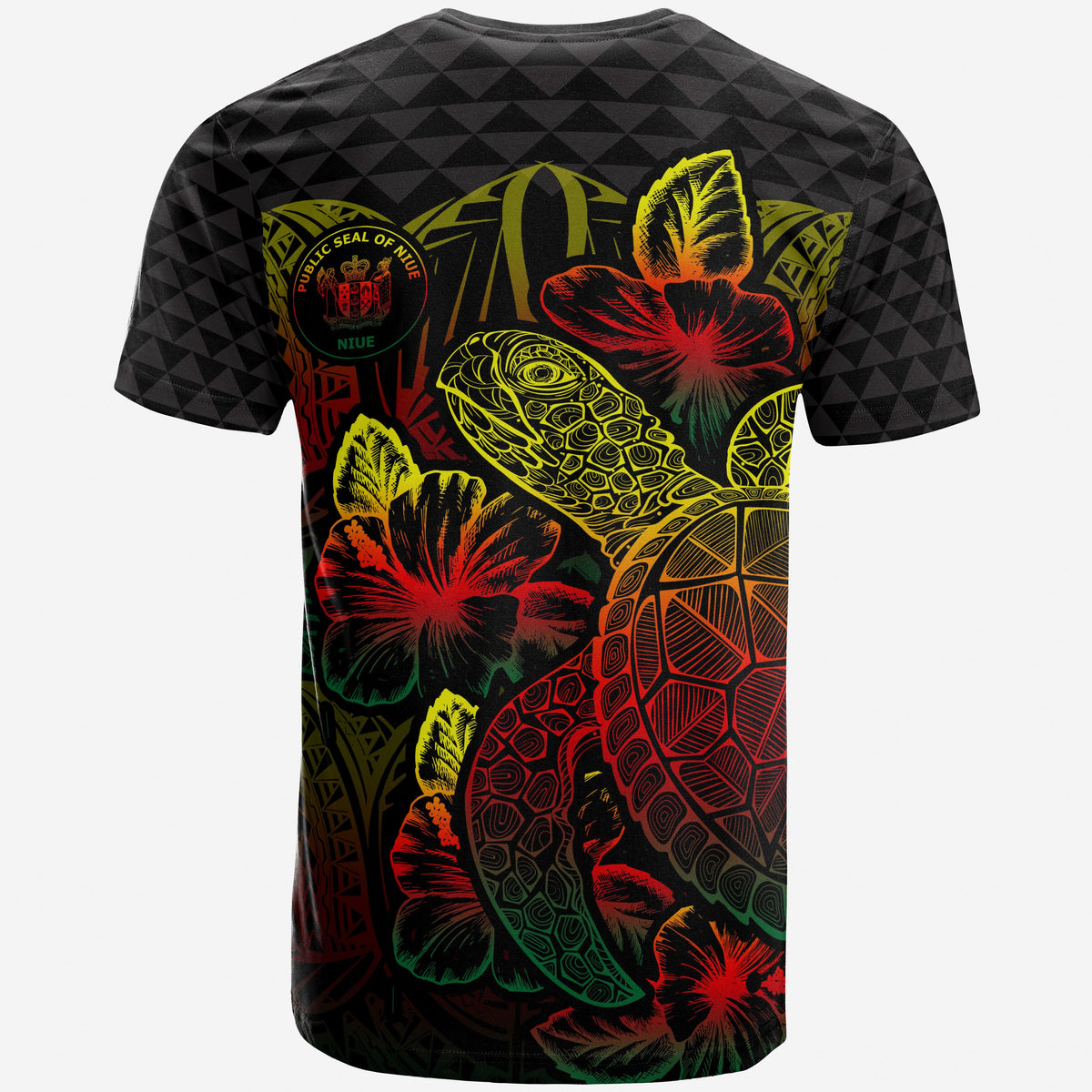 Niue T Shirt Niue Seal Turtle Hibiscus Reggae - Polynesian Pride