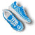 Niue Wave Sneakers - Polynesian Pattern White Blue Color - Polynesian Pride