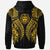 Niue Zip up Hoodie Polynesian Lion Head Gold Style - Polynesian Pride