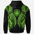 Niue Zip up Hoodie Polynesian Lion Head Green Style - Polynesian Pride