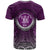 Niue T Shirt Circle Pattern Purple - Polynesian Pride