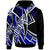 Niue Hoodie Tribal Flower Special Pattern Blue Color Unisex Blue - Polynesian Pride