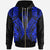 Niue Zip up Hoodie Polynesian Lion Head Blue Style Unisex Blue - Polynesian Pride