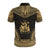 Norfolk Island Custom Polo Shirt Coat Of Arms Polynesian Chief Tattoo Gold Version - Polynesian Pride