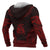 Norfolk Island Polynesian Chief Custom Zip up Hoodie Red Version - Polynesian Pride