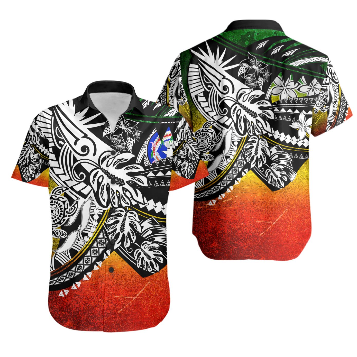 Northern Mariana Islands Shirt - Tribal Jungle Pattern Reggae Color Unisex Reggae - Polynesian Pride