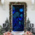 Northern Mariaba Islands Door Cover Turtle Hibiscus Blue - Polynesian Pride