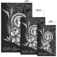 Northern Mariana Islands Area Rug - Fish With Plumeria Flowers Style - Polynesian Pride