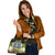 Northern Mariana Islands Shoulder Handbag - Polynesian Gold Patterns Collection - Polynesian Pride