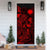 Northern Mariana Islands Door Cover Turtle Hibiscus Red - Polynesian Pride