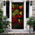 Northern Mariana Islands Door Cover Turtle Hibiscus Reggae Reggae - Polynesian Pride