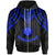 Northern Mariana Islands Zip up Hoodie Polynesian Armor Style Blue Unisex Blue - Polynesian Pride