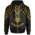 Northern Mariana Islands Zip up Hoodie Polynesian Armor Style Gold Unisex Gold - Polynesian Pride