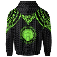 Northern Mariana Islands Custom Hoodie Polynesian Armor Style Green - Polynesian Pride