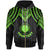 Northern Mariana Islands Custom Zip up Hoodie Polynesian Armor Style Green Unisex Green - Polynesian Pride