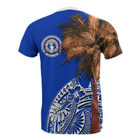 Northern Mariana Islands All T Shirt Polynesian Palm Tree Flag - Polynesian Pride