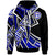 Northern Mariana Islands Hoodie Tribal Flower Special Pattern Blue Color Unisex Blue - Polynesian Pride