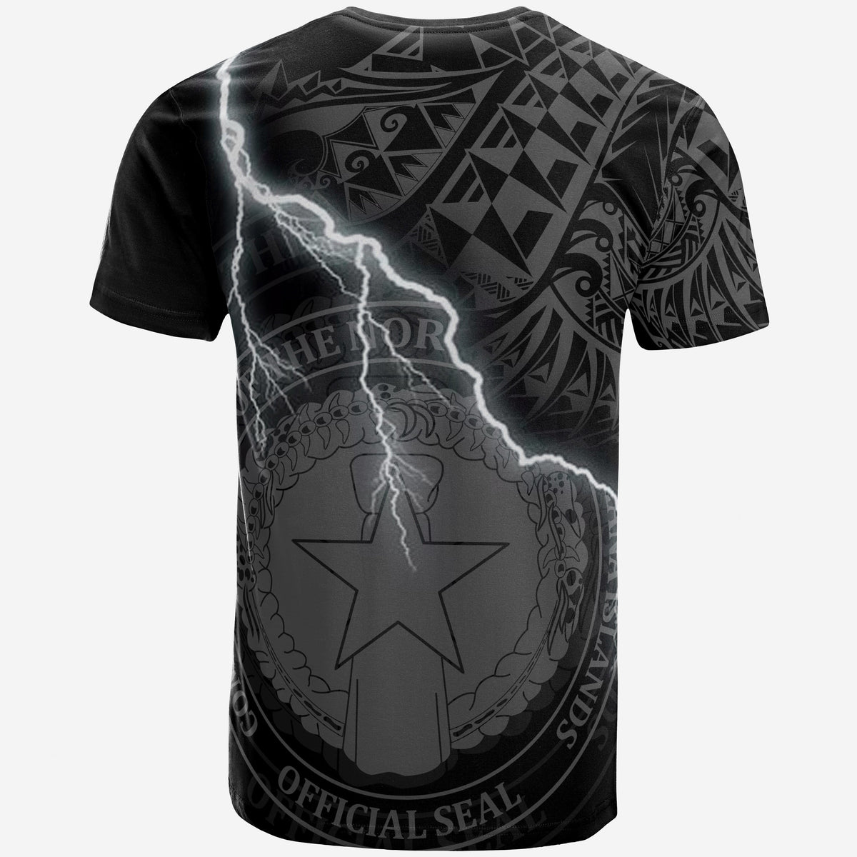 Northern Mariana Islands T Shirt Northern Mariana Islands Seal Lighting Thunder - Polynesian Pride