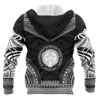 Northern Mariana Island Polynesian Chief Custom Zip up Hoodie Black Version Unisex Black - Polynesian Pride