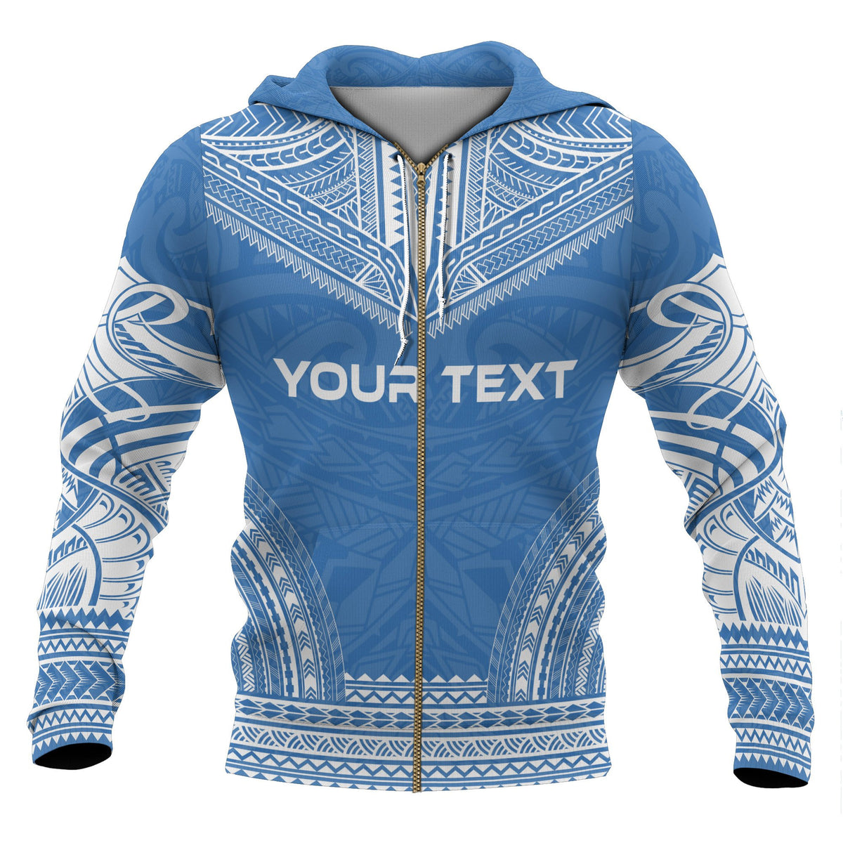 Northern Mariana Island Polynesian Chief Custom Zip up Hoodie Flag Version - Polynesian Pride