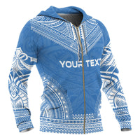 Northern Mariana Island Polynesian Chief Custom Zip up Hoodie Flag Version - Polynesian Pride
