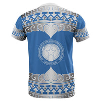 Northern Mariana Islands All Over T Shirt Northern Mariana Islands Wave Style - Polynesian Pride
