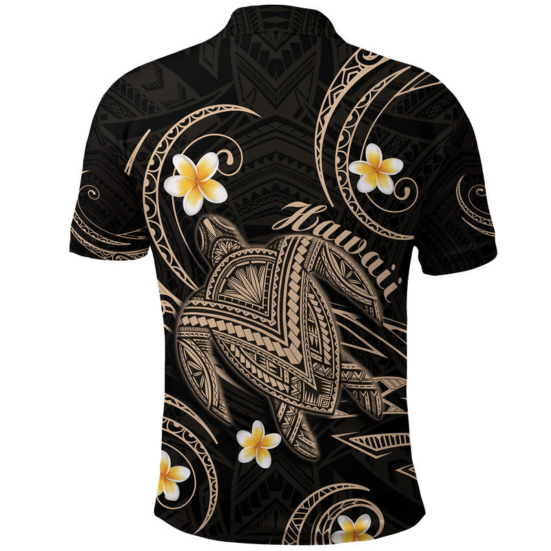 Hawaii Polo Shirt Hawaiian Turtle Plumeria Mixed Polynesian Nude Style LT9 - Polynesian Pride