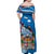 Polynesian Matching Hawaiian Shirt and Dress Fijian Drua Mix Tagimaucia Flower Blue Style LT14 - Polynesian Pride