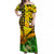 (Custom Personalised) Hawaii Flowers Off Shoulder Long Dress Yellow Tribal Pattern Hawaiian LT13 Women Yellow - Polynesian Pride