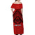 (Custom Personalised) Tonga Rugby MMT Off Shoulder Long Dress Ngatu Mate Maa Tonga Simple LT13 - Polynesian Pride