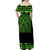 Custom Polynesian Tribal Matching Dress and Hawaiian Shirt Dashiki with Polynesian Tattoo Royal Green Version LT14 - Polynesian Pride