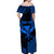 (Custom Personalised) Hawaii Day Kakau Off Shoulder Long Dress Proud To Be Hawaiian Blue King Kamehameha and Kanaka Maoli LT13 - Polynesian Pride