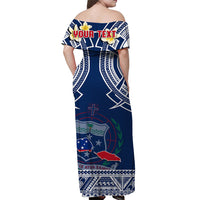 Custom Polynesian Matching Dress and Hawaiian Shirt Samoan Plumeria Flowers LT14 - Polynesian Pride