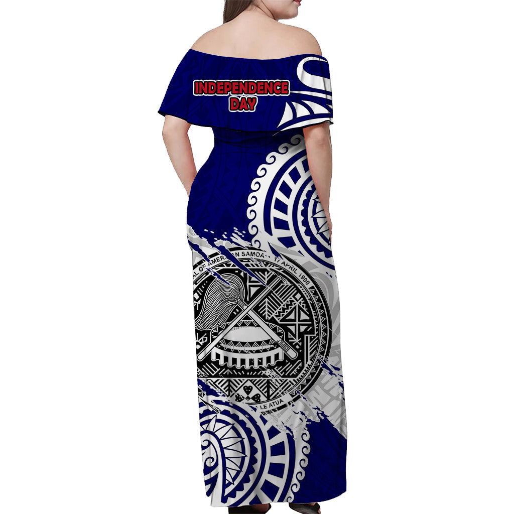 American Samoa Independence Day Off Shoulder Long Dress Polynesian Special Version LT14 - Polynesian Pride