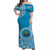 (Custom Your Class Year) Lavengamalie Tonga College Off Shoulder Long Dress Class Of Year Tongan Ngatu Pattern LT14 Women Blue - Polynesian Pride