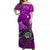 The Shaka Hawaii Off Shoulder Long Dress Tropical Flowers Purple Version LT13 Women Purple - Polynesian Pride