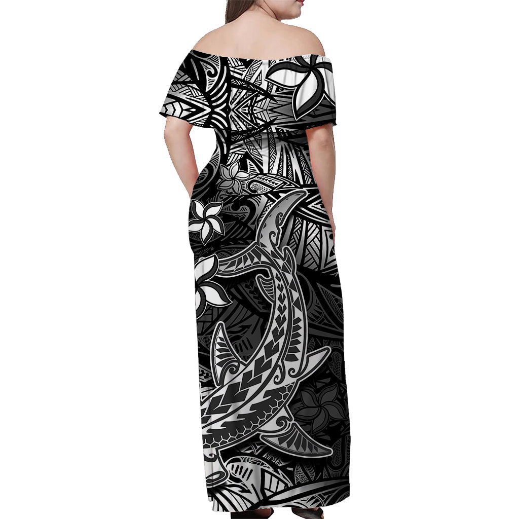 Hawaii Polynesian Matching Dress and Hawaiian Shirt Black Hawaiian Tribal Hammerhead Shark LT14 - Polynesian Pride