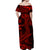 Polynesian Matching Dress and Hawaiian Shirt Red Hawaiian Tribal Hammerhead Shark LT14 - Polynesian Pride