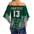 (Custom Text and Number) Hawaii Football Off Shoulder Waist Wrap Top Kakau Warrior Be Stronger LT13 - Polynesian Pride