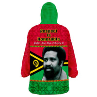 Vanuatu Wearable Blanket Hoodie Vanuatuan Flag Sand Drawing Happy Father Lini Day LT14 - Polynesian Pride