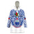 Samoa Rugby Wearable Blanket Hoodie Manu Samoa 7s Ginger White Polynesian LT14 Unisex One Size - Polynesian Pride