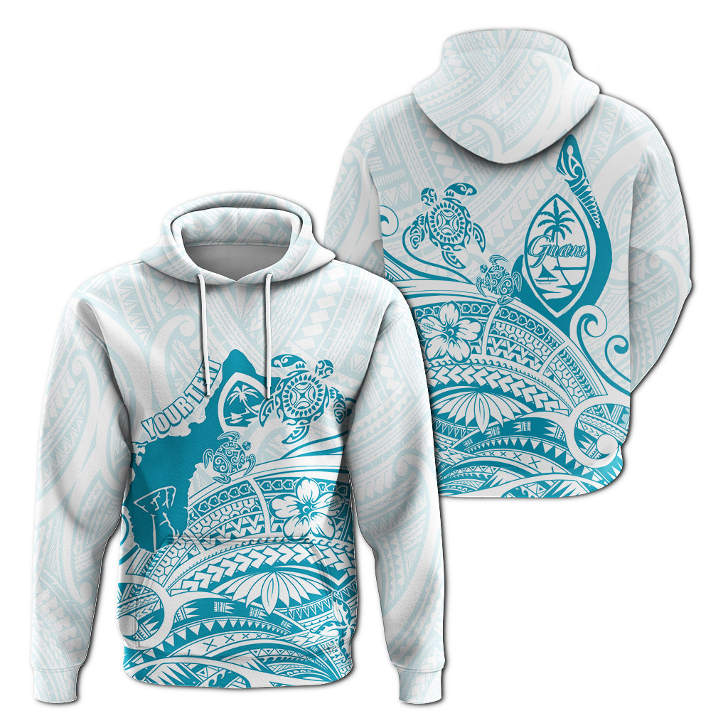 Custom Guam Hoodie Ocean and Turtle Simple Style LT7 - Polynesian Pride