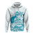 Custom Guam Hoodie Ocean and Turtle Simple Style LT7 Unisex Cerulean - Polynesian Pride