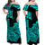 Hawaii Kakau Matching Dress and Hawaiian Shirt Polynesian Flower Tribal Aqua Version LT9 No Shirt Aqua - Polynesian Pride