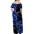 Polynesian Valentine Matching Dress and Hawaiian Shirt Hibiscus Flowers Blue Style LT6 - Polynesian Pride