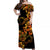 Polynesian Valentine Matching Dress and Hawaiian Shirt Hibiscus Flowers Orange Style LT6 - Polynesian Pride