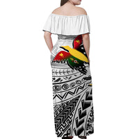 Papua New Guinea And Chimbu Province Off Shoulder Long Dress LT6 - Polynesian Pride