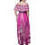 Hawaiian King Kamehameha Off Shoulder Long Dress Vibe Pink Style LT6 - Polynesian Pride