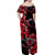 Polynesian Valentine Matching Dress and Hawaiian Shirt Hibiscus Flowers Red Style LT6 - Polynesian Pride